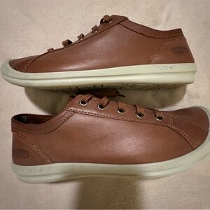 KEEN Lorelai Leather Sneaker LUFT Cell Brown sz 8.5
